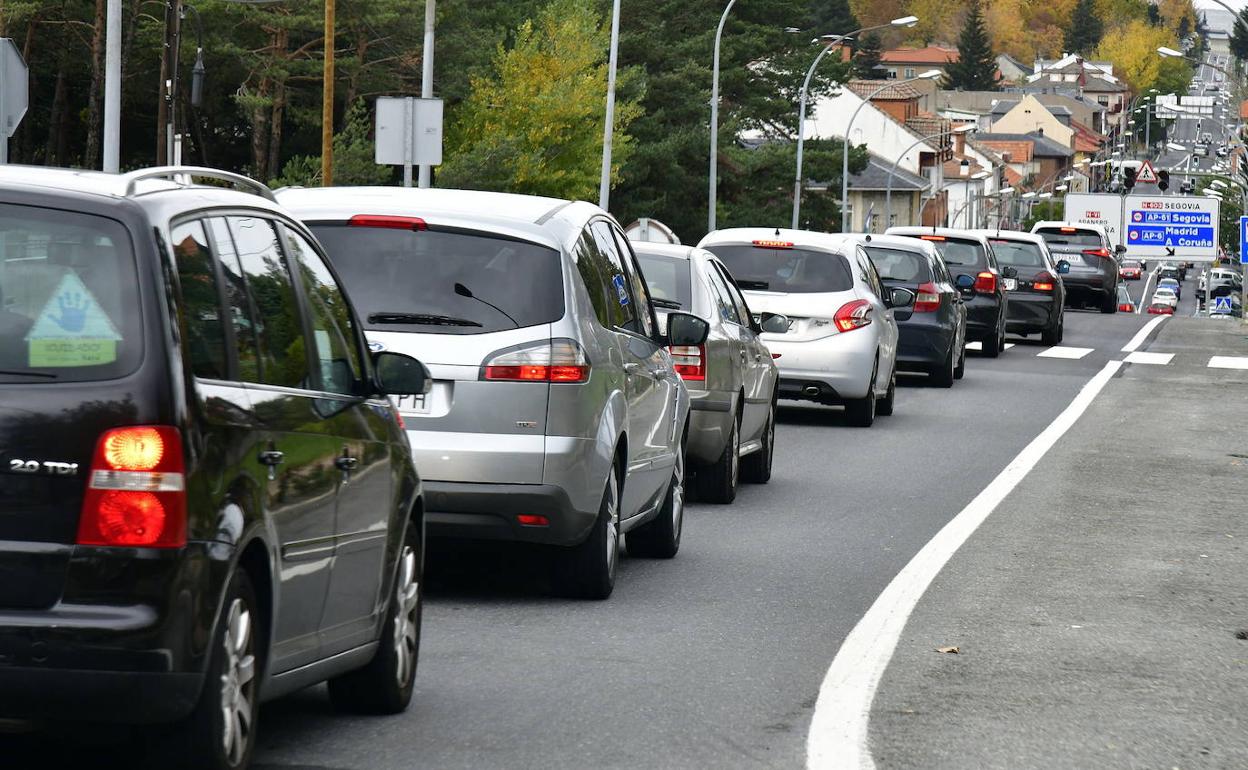 Atasco en la travesía de San Rafael. 