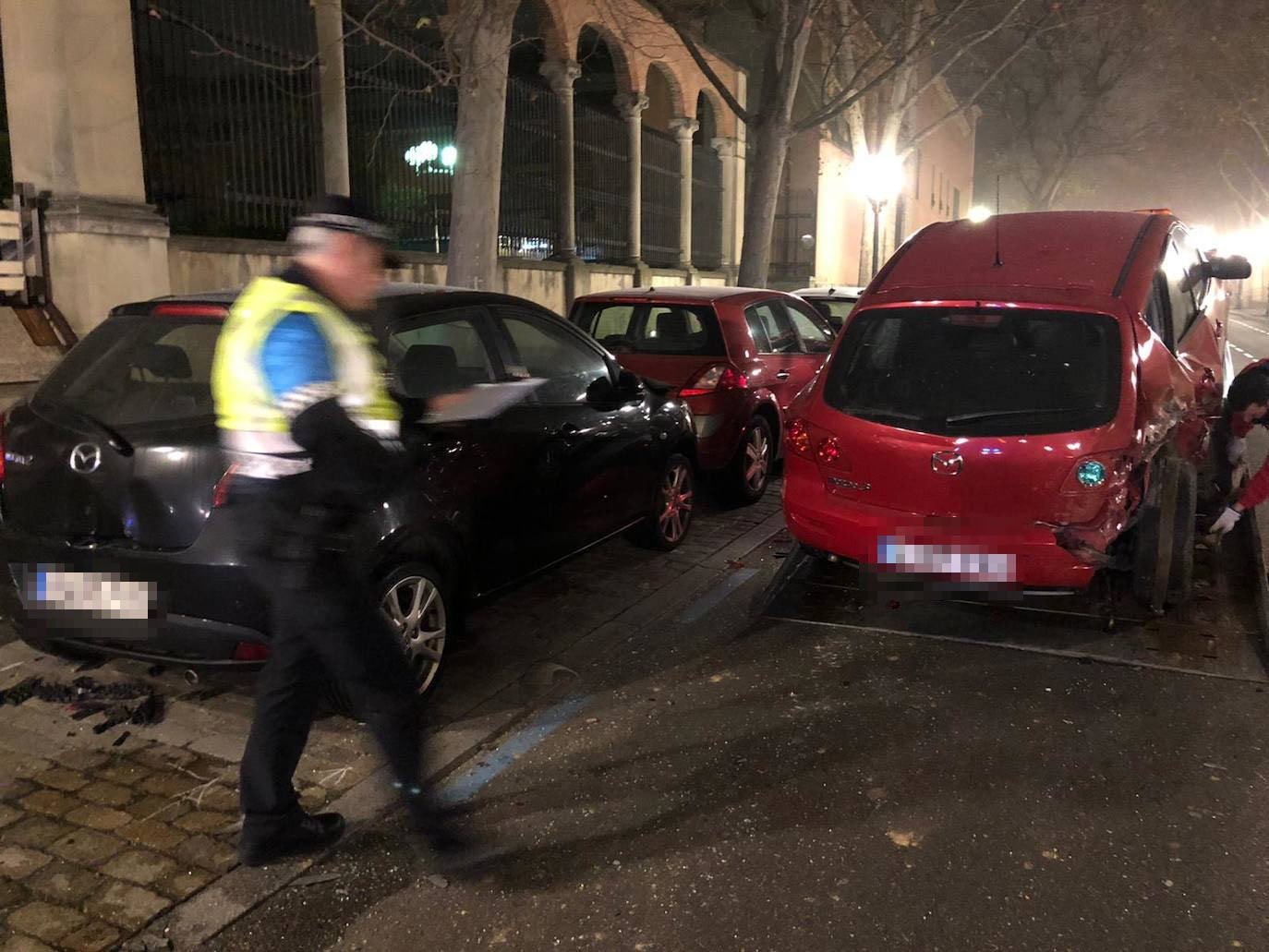 Fotos: Los daños del accidente de la calle San Quirce
