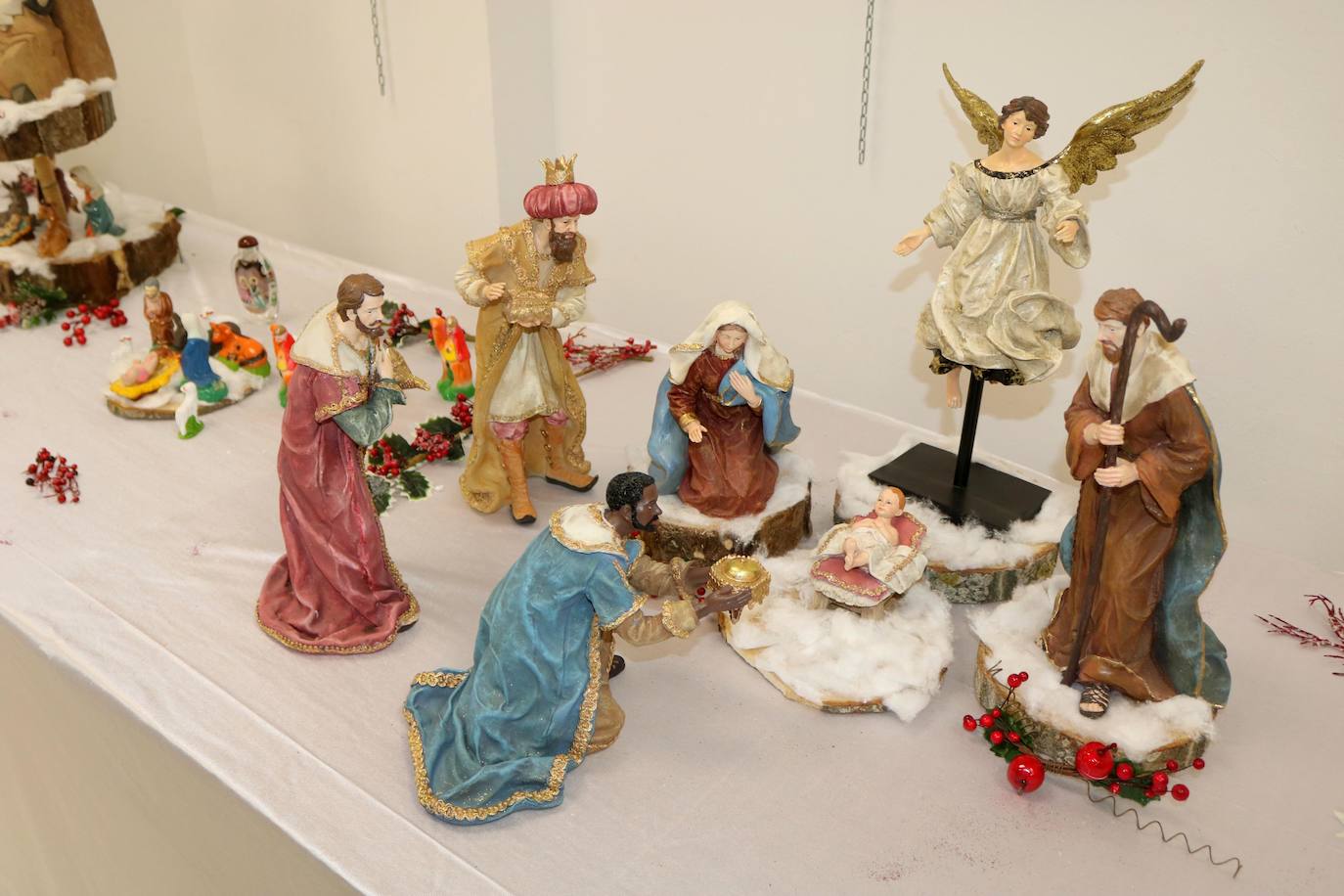 Belenes del mundo, en una exposición en Venta de Baños. 