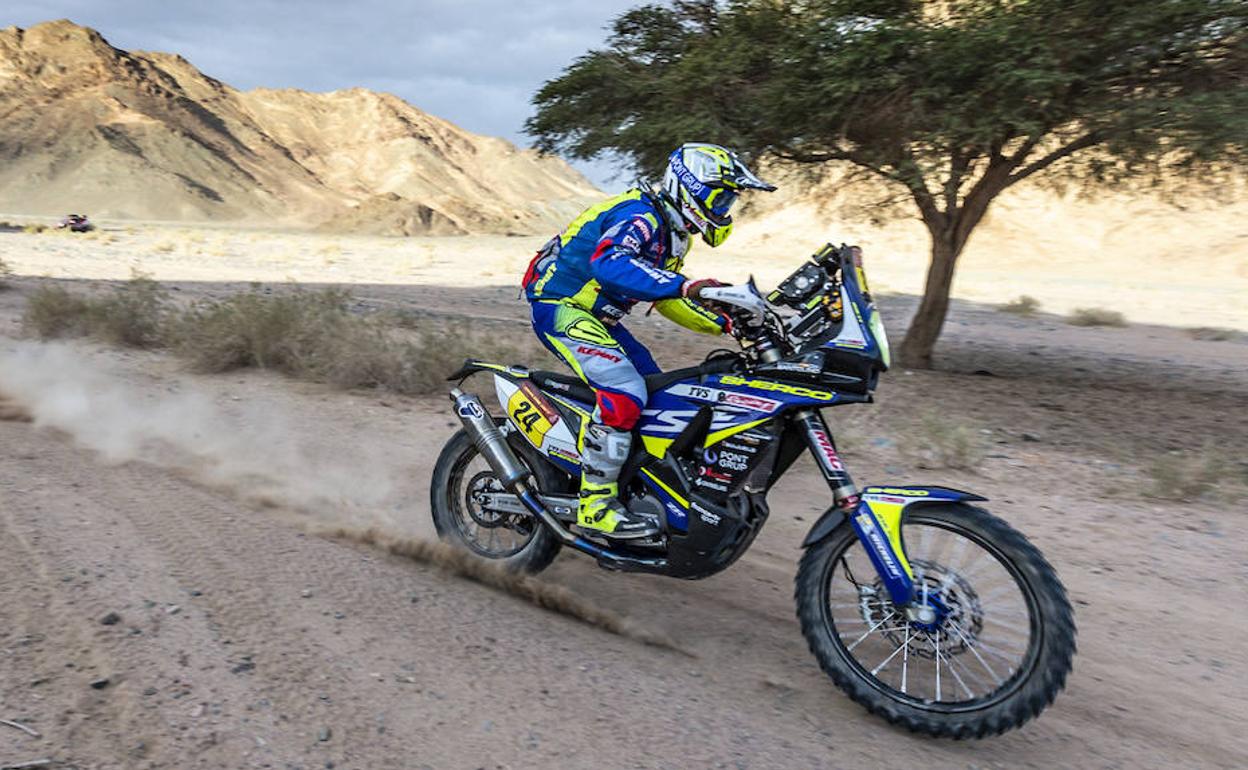 Lorenzo Santolino, en la cuarta etapa. 