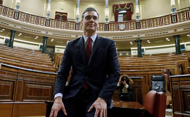 Pedro Sánchez, tras ser investido el martes presidente del Gobierno.