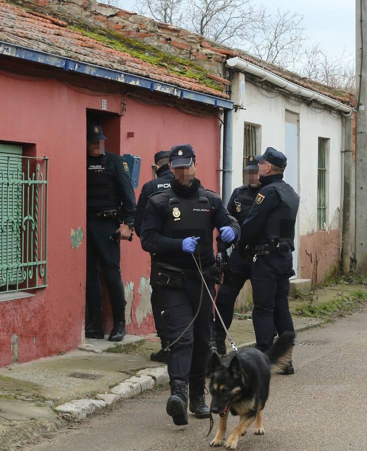 La labor conjunta de la Policía Nacional y la Guardia Civil ha llevado a los agentes a detener a seis sospechos y a relizar hasta cinco registros simultáneos tanto en la capital como en tres pueblos de la provincia