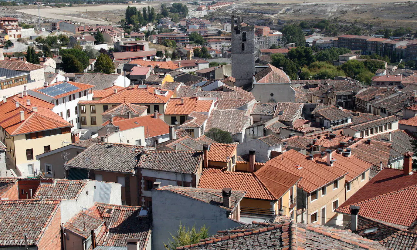 Vista parcial del casco urbano de Cuéllar.