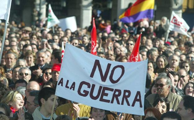 Manifesatción contra la guerra iraquí. 