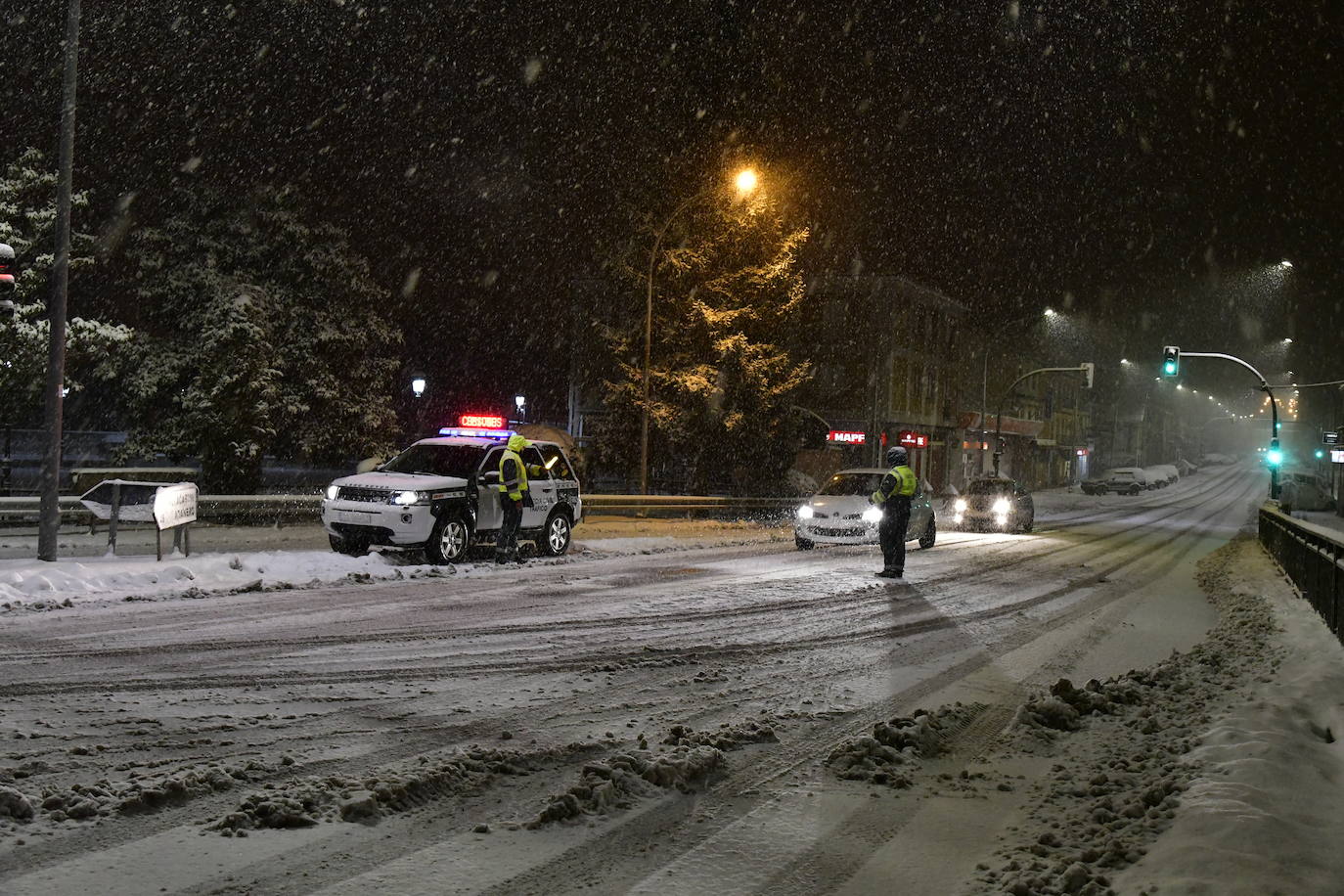 Intensas nevadas en El Espinar.