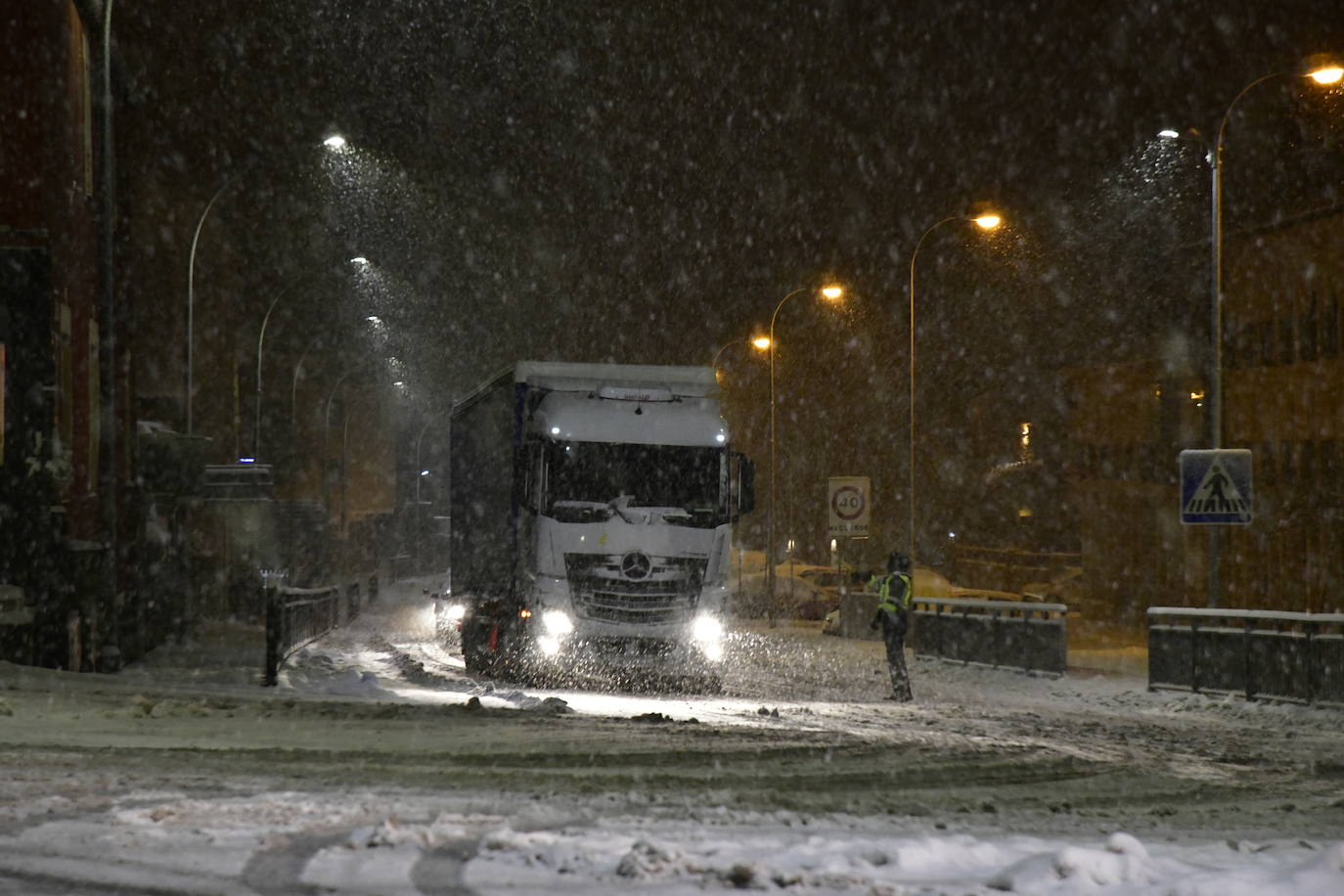 Intensas nevadas en El Espinar.