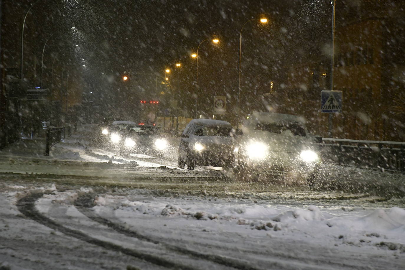 Intensas nevadas en El Espinar.