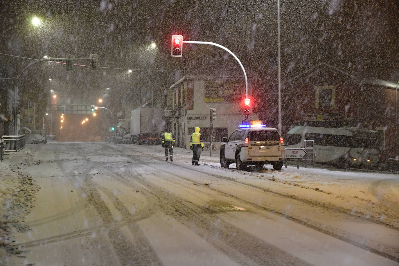 Intensas nevadas en El Espinar.