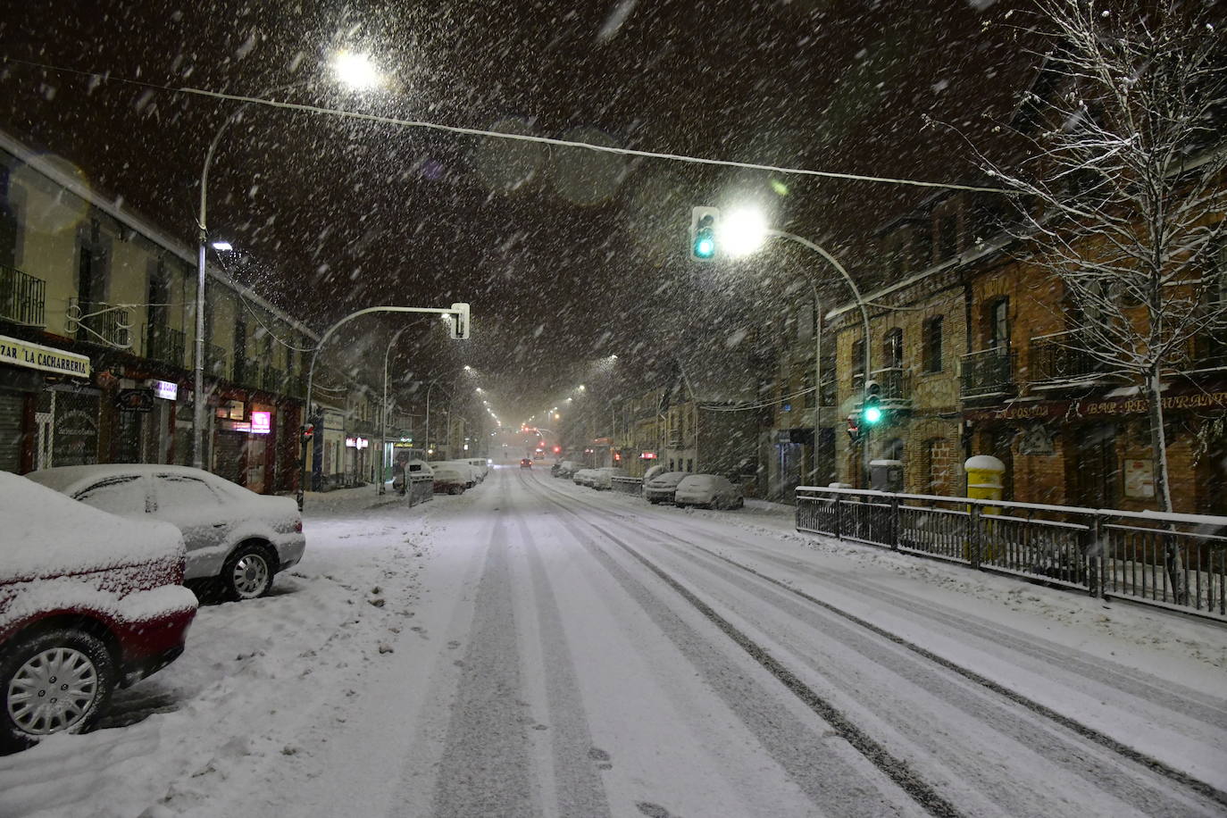 Intensas nevadas en El Espinar.