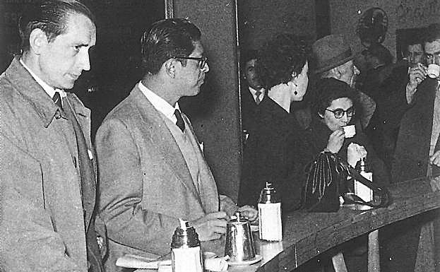 Delibes, en 1955, invitado por el Círculo de Periodistas de Chile. 