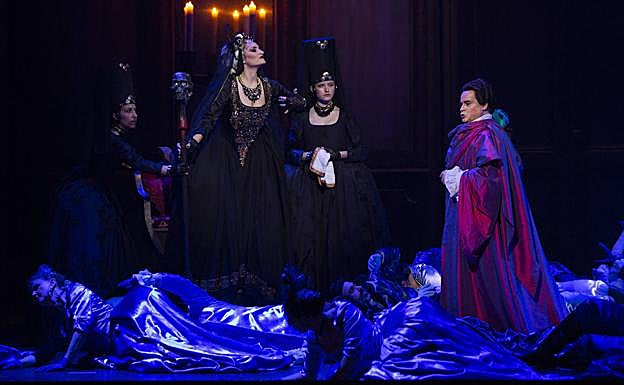 Ensayo general de la obra de Verdi en el Calderón.