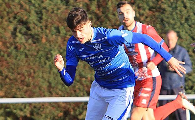 Cuadri, en un partido de esta temporada con el CD La Granja. 