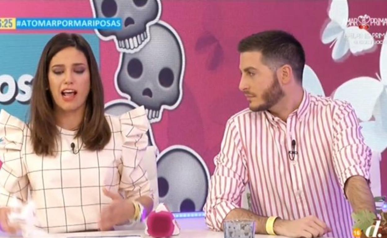 Nuria y Nando durante la despedida.