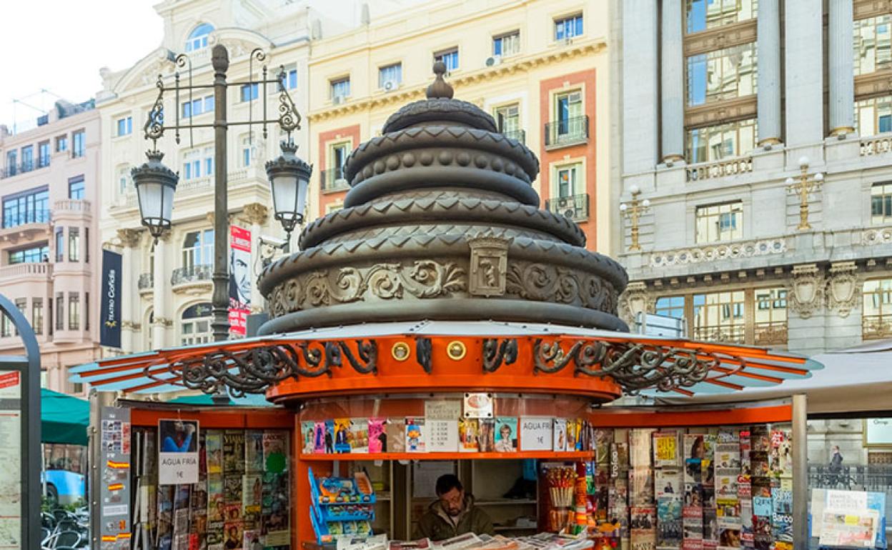 Kiosco callejero de Madrid