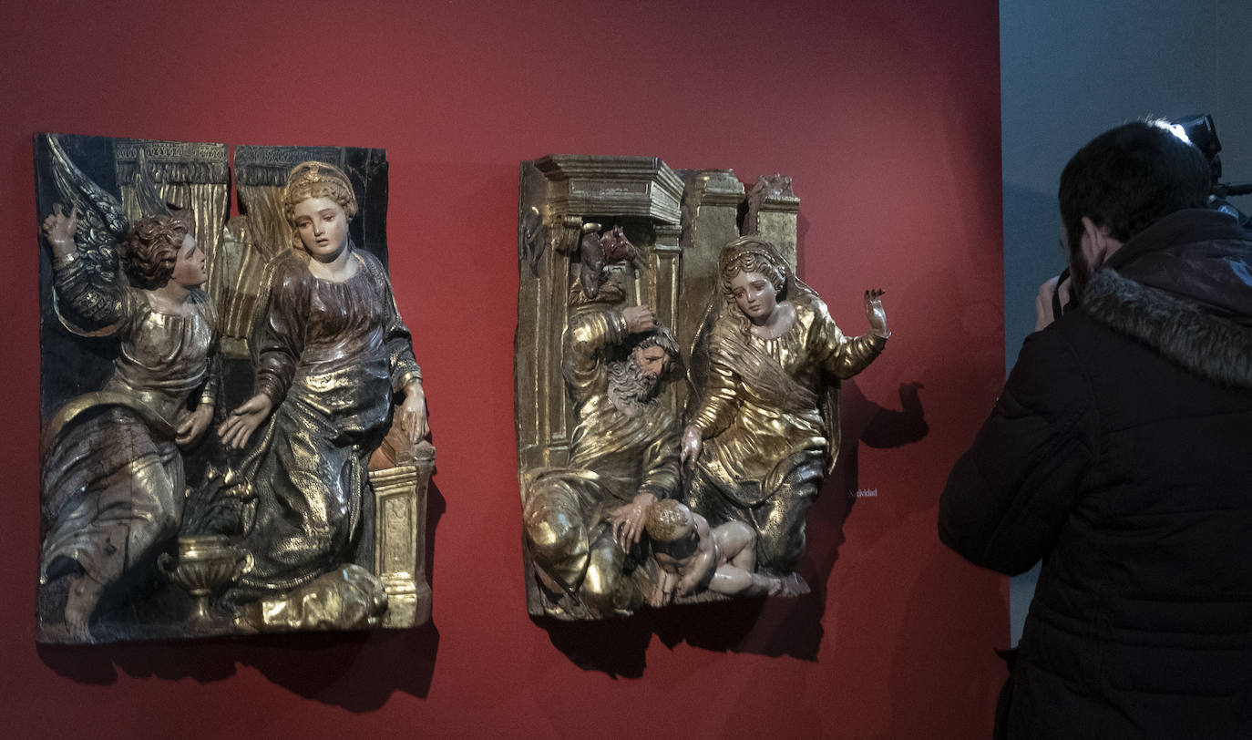 Las piezas, procedentes de la vallisoletana iglesia de Santiago, han sido recuperadas por técnicos del museo y del Centro de Conservación y Restauración de Bienes Culturales de la Junta de Castilla y León. 