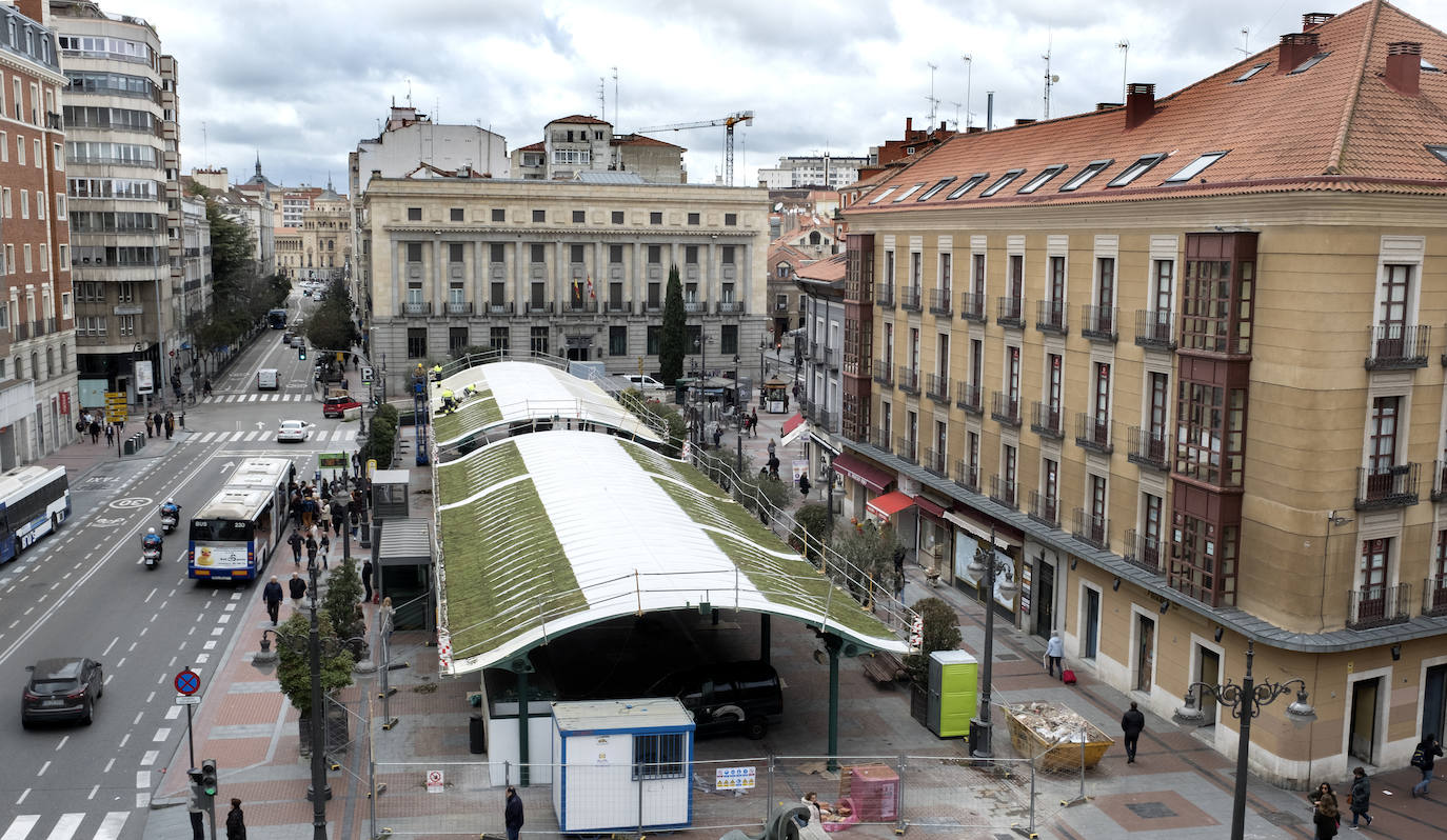 El proyecto europeo URBAN GreenUP, coordinado por el Centro Tecnológico CARTIF, pone en marcha las obras de renaturalización de la marquesina de la Plaza España de Valladolid.