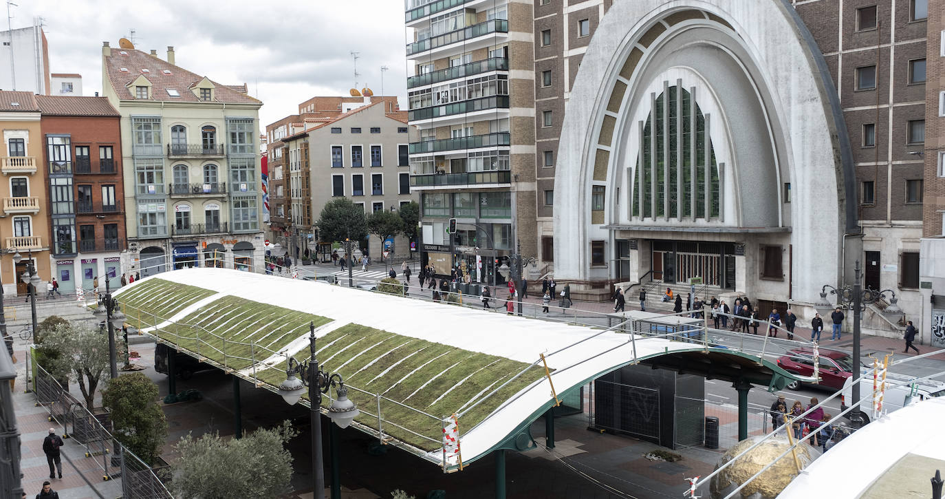 El proyecto europeo URBAN GreenUP, coordinado por el Centro Tecnológico CARTIF, pone en marcha las obras de renaturalización de la marquesina de la Plaza España de Valladolid.