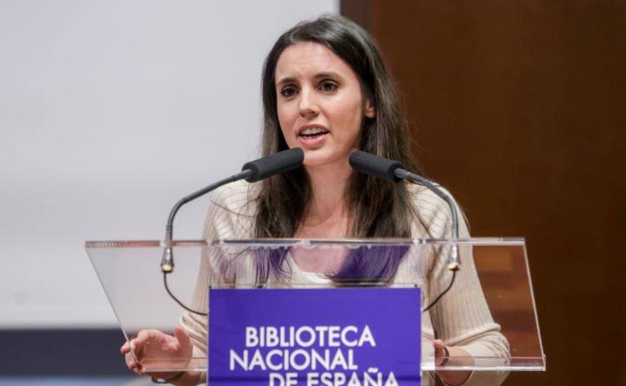 La ministra de Igualdad, Irene Montero.