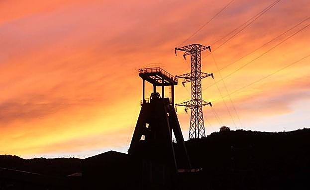 Paisaje minero en Llombera de Gordón (León). 