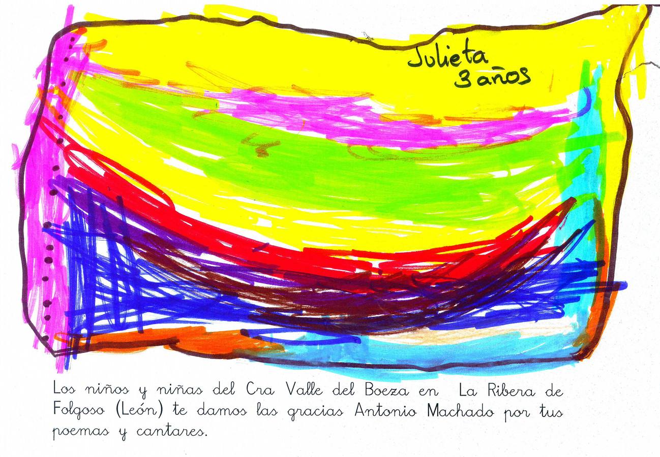 Cartas y dibujos de escolares de Valladolid para Antonio y Manuel Machado.