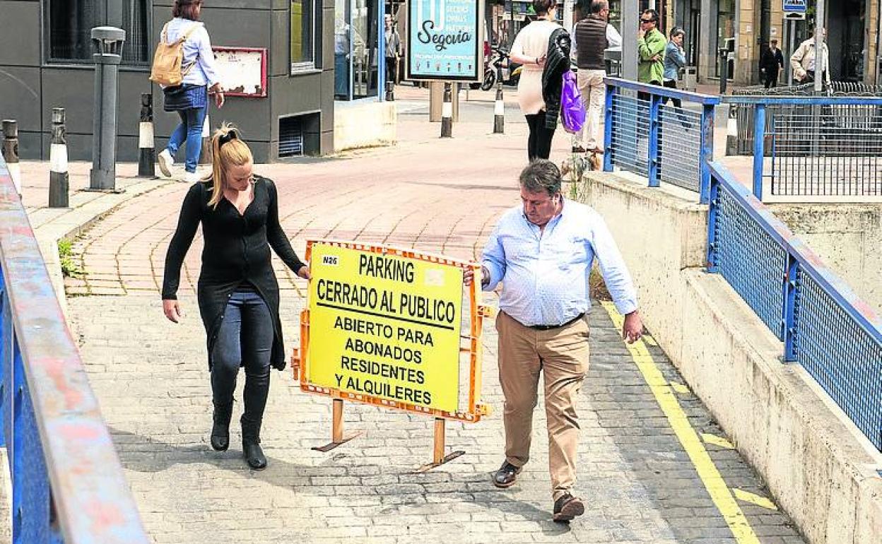 Reapertura del 'parking' de José Zorrilla, en mayo de 2019. 