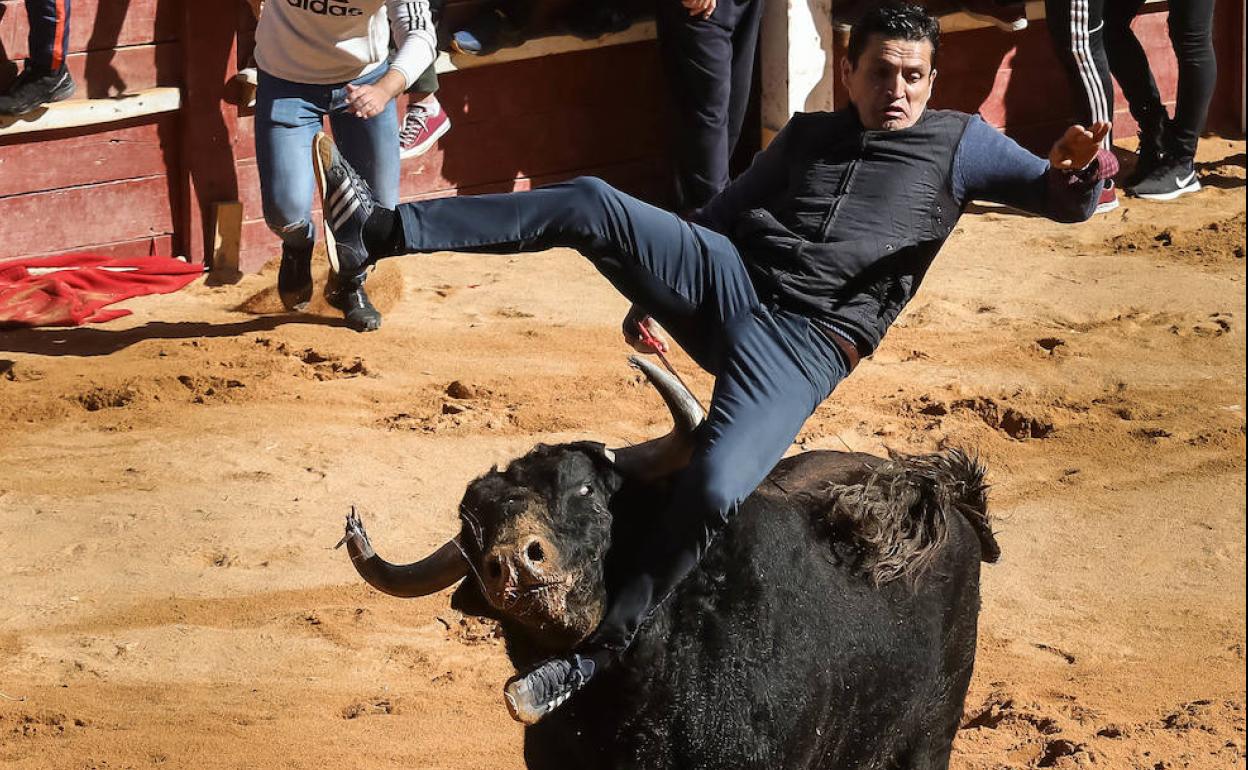 Maletilla herido por uno de los toros de Valle Blanco.