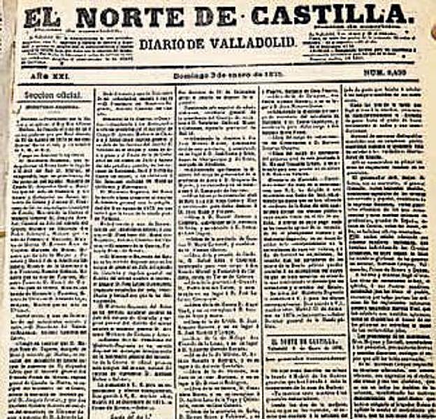 El 3 de enero de 1875 El Norte de Castilla dejó constancia de que la restauración de la monarquía ya era una realidad en España, y además, sin altercados de importancia ni derramamiento de sangre.