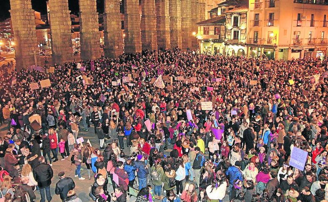 Manifestación del 8-M, el año pasado en Segovia. 
