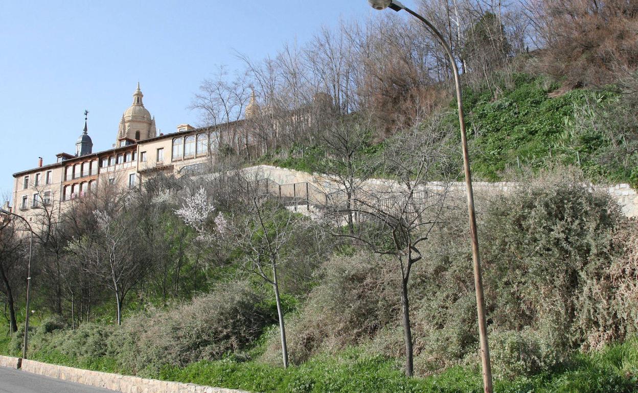 Ladera de Los Tilos, donde se propuso la construcción de un aparcamiento. 