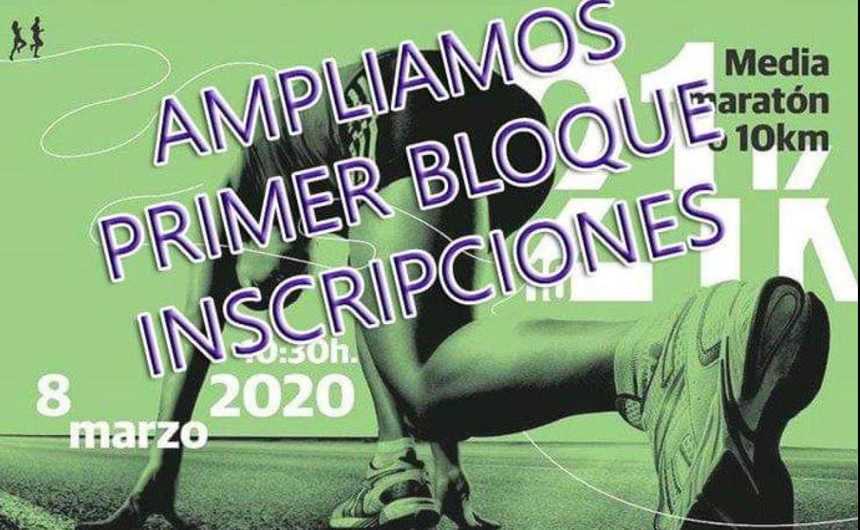 Cartel anunciador de la ampliación. 