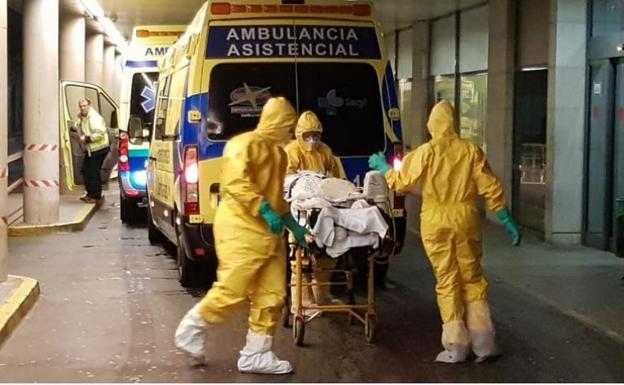 Llegada del paciente al Hospital de León. 