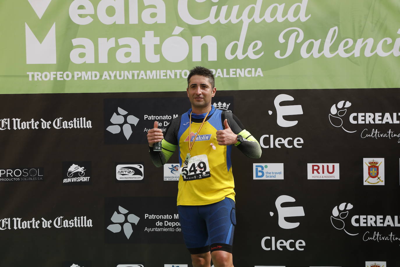 Participantes en la X Media Maratón Ciudad de Palencia. 