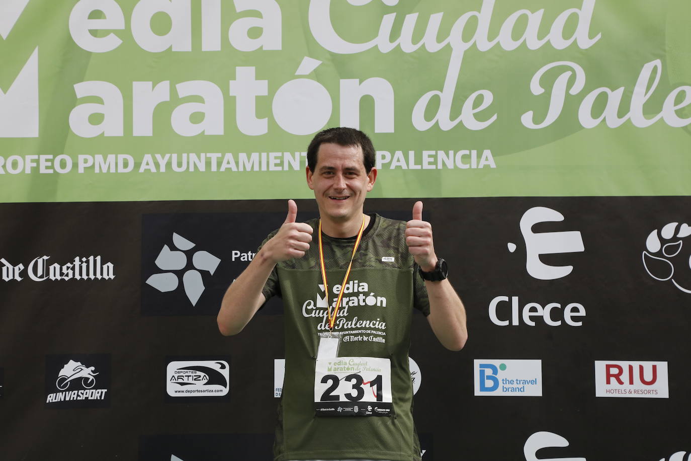 Participantes en la X Media Maratón Ciudad de Palencia. 
