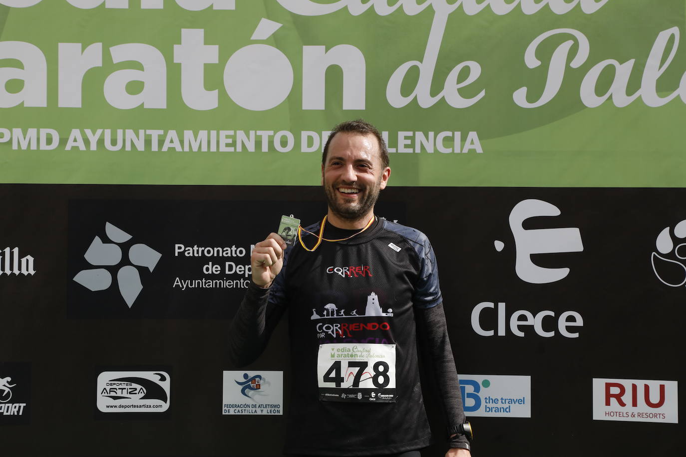 Participantes en la X Media Maratón Ciudad de Palencia. 