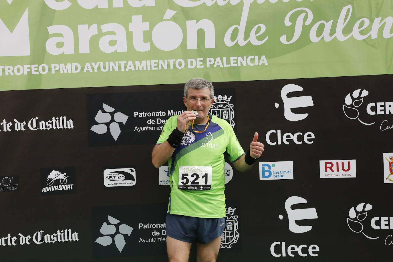 Participantes en la X Media Maratón Ciudad de Palencia. 