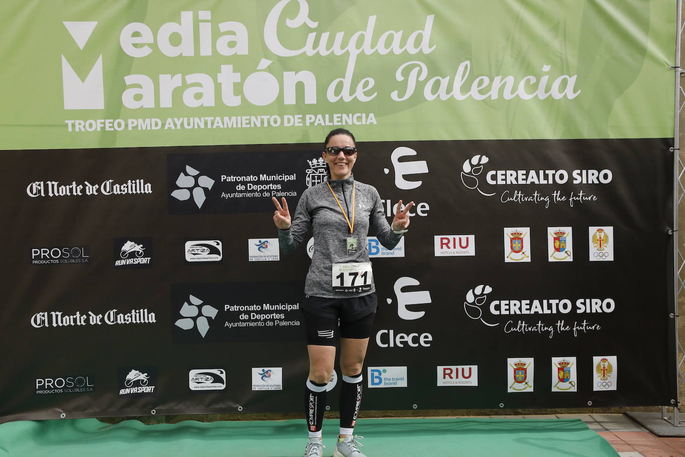 Participantes en la X Media Maratón Ciudad de Palencia. 