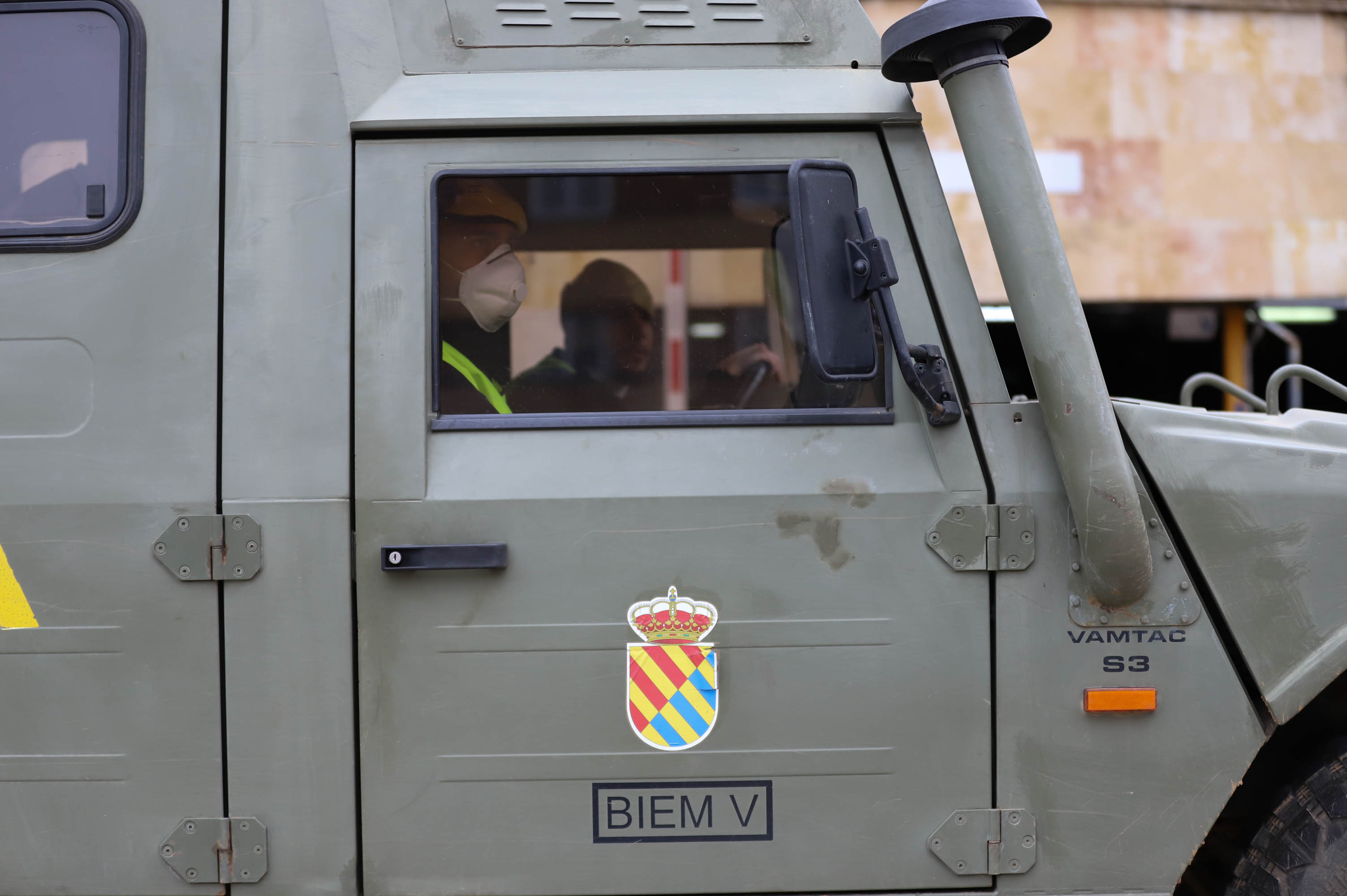 Intervención de la UME en el complejo hospitalario de Salamanca.