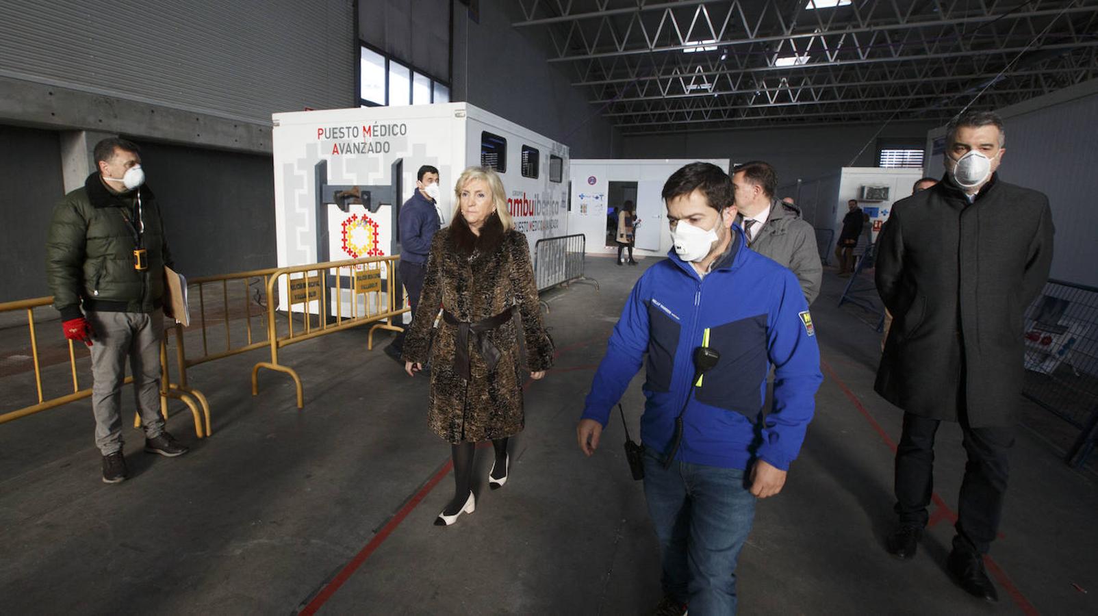 Instalaciones sanitarias habilitadas en el recinto de la Feria de Valladolid para atender a pacientes del coronavirus. 