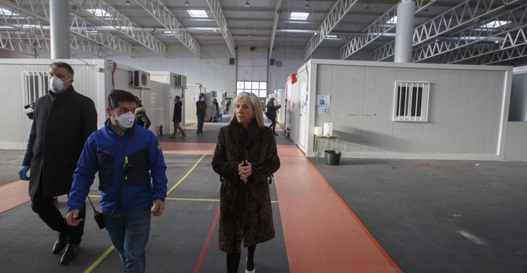 Instalaciones sanitarias habilitadas en el recinto de la Feria de Valladolid para atender a pacientes del coronavirus. 