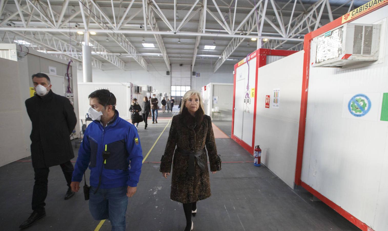 Instalaciones sanitarias habilitadas en el recinto de la Feria de Valladolid para atender a pacientes del coronavirus. 