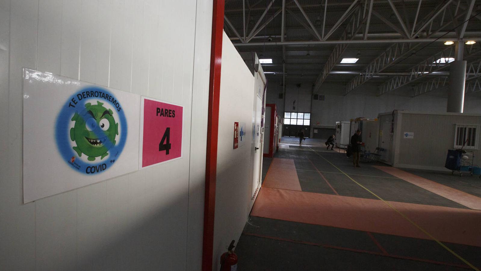 Instalaciones sanitarias habilitadas en el recinto de la Feria de Valladolid para atender a pacientes del coronavirus. 