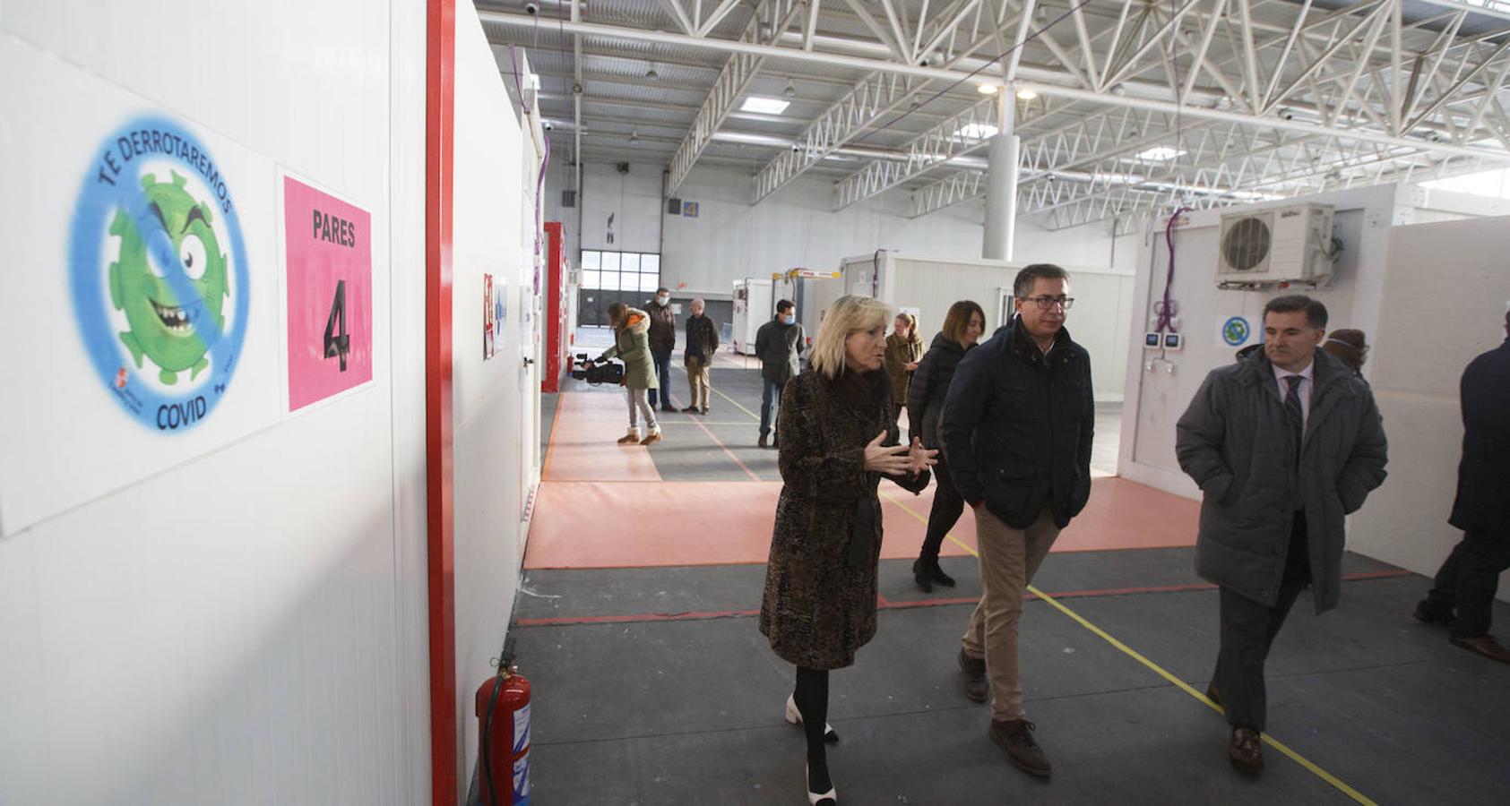 Instalaciones sanitarias habilitadas en el recinto de la Feria de Valladolid para atender a pacientes del coronavirus. 