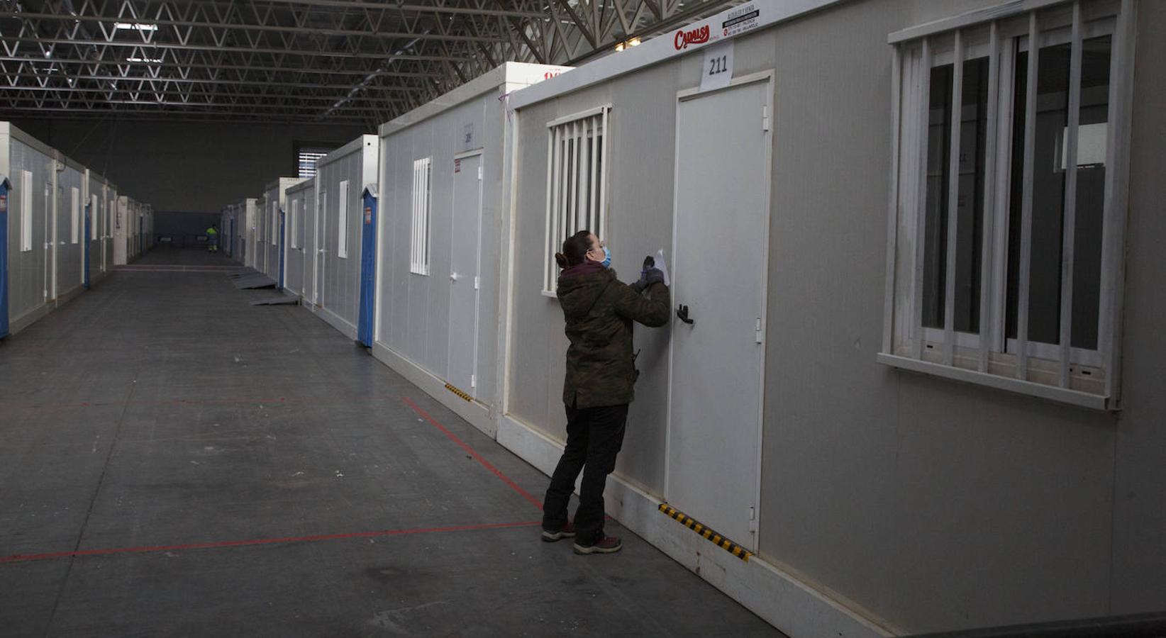 Instalaciones sanitarias habilitadas en el recinto de la Feria de Valladolid para atender a pacientes del coronavirus. 