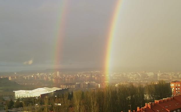 Doble arcoíris en Valladolid. 