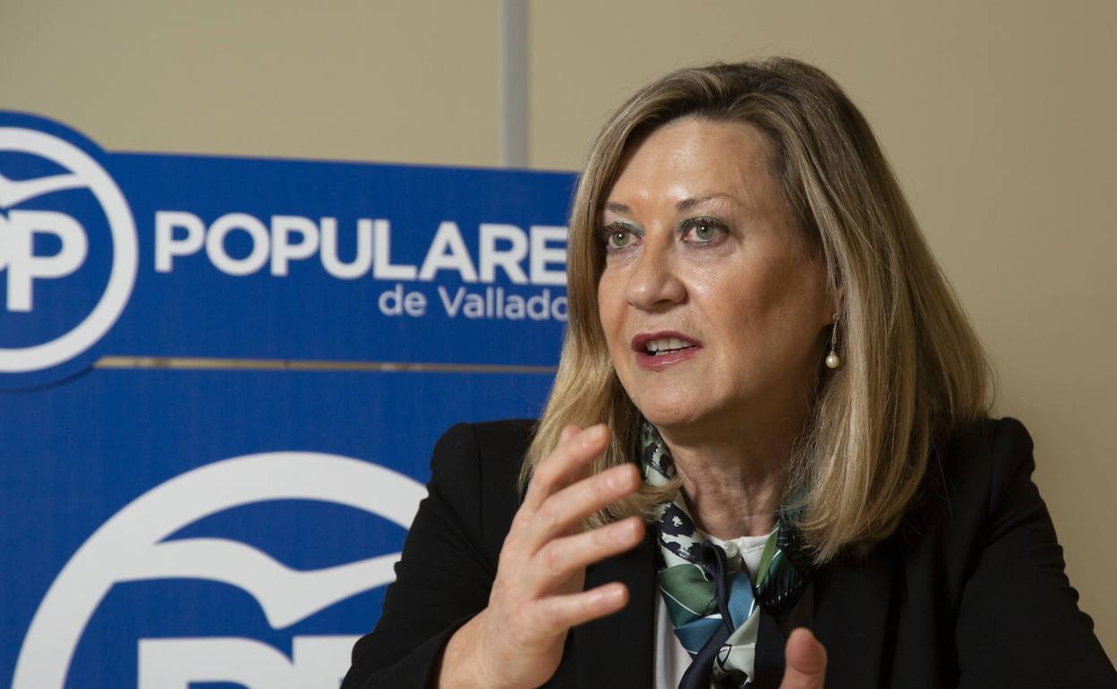 La portavoz del Grupo Municipal Popular en el Ayuntamiento de Valladolid, Pilar dle Olmo. 