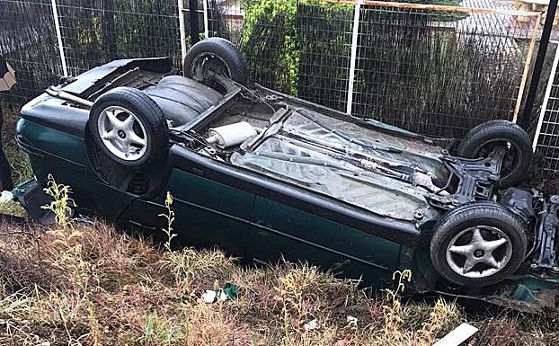 Vehículo accidentado. 
