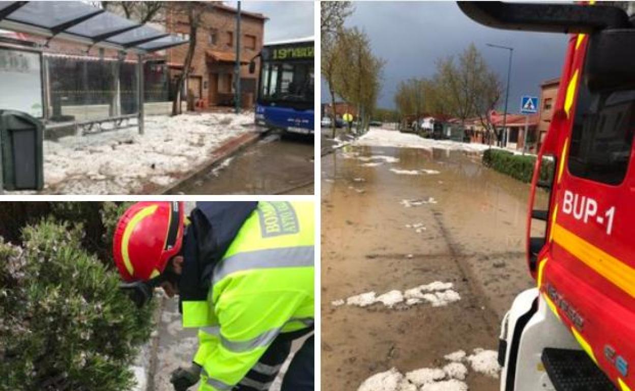 Los Bomberos despejan las alcantarillas en Puente Duero