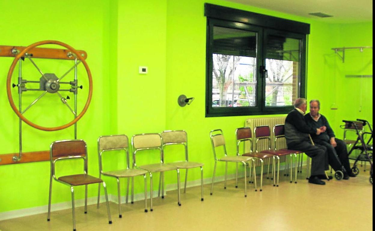 Gimnasio de una residencia de mayores de Cuéllar, antes de la crisis sanitaria. 