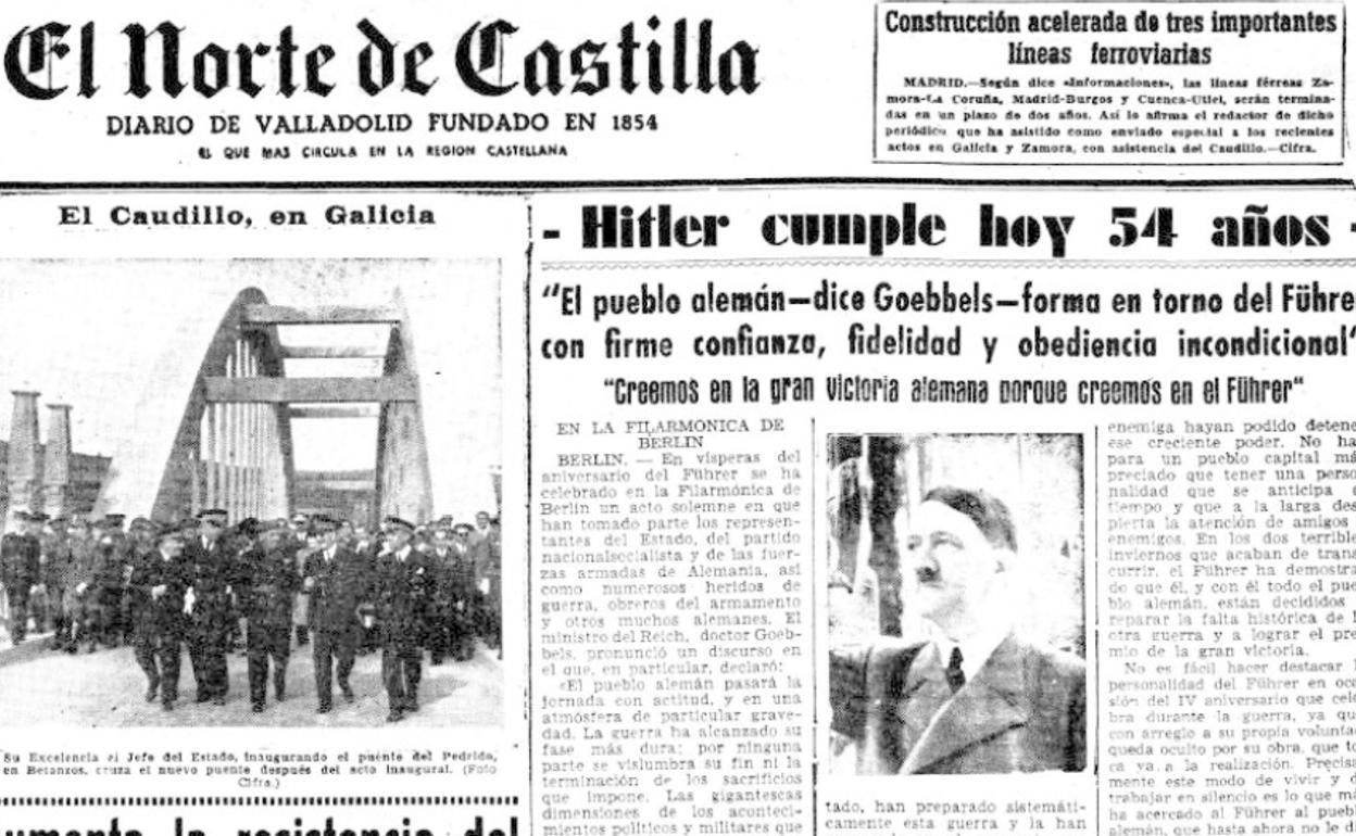 Portada de El Norte del 20 de abril de 1943.