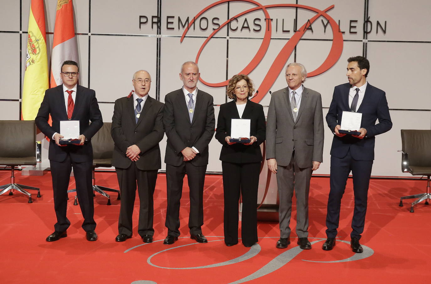 2018. Las Letras: José Luis Puerto; Las Artes: Museo Nacional de Escultura; Ciencias Sociales y Humanidades: Álex Grijelmo; Valores Humanos: Aclad; Deporte: Grupo de piragüistas de Castilla y León; Investigación Científica y Técnica: Vicente Rives Arnau.